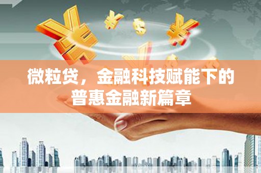 荥阳微粒贷，金融科技赋能下的普惠金融新篇章