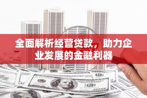 荥阳全面解析经营贷款，助力企业发展的金融利器