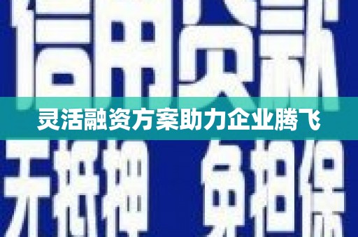 荥阳灵活融资方案助力企业腾飞