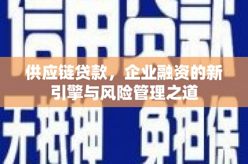 荥阳供应链贷款，企业融资的新引擎与风险管理之道
