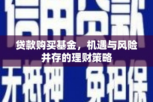 荥阳贷款购买基金，机遇与风险并存的理财策略