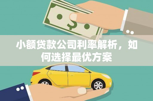 荥阳小额贷款公司利率解析，如何选择最优方案