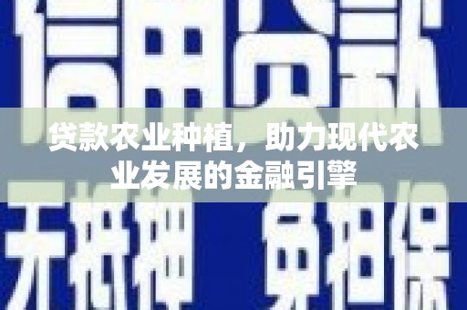 荥阳贷款农业种植，助力现代农业发展的金融引擎