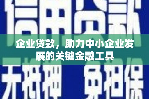 荥阳企业贷款，助力中小企业发展的关键金融工具