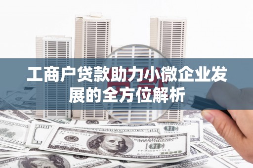 荥阳工商户贷款助力小微企业发展的全方位解析
