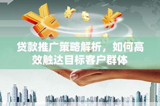 荥阳贷款推广策略解析，如何高效触达目标客户群体