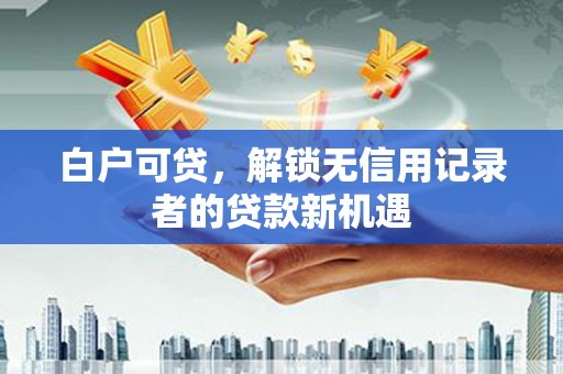 荥阳白户可贷，解锁无信用记录者的贷款新机遇
