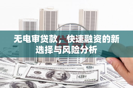 荥阳无电审贷款，快速融资的新选择与风险分析