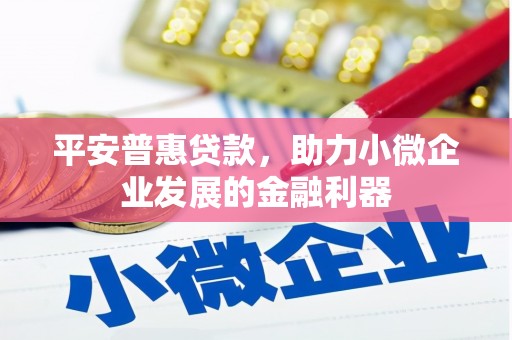 荥阳平安普惠贷款，助力小微企业发展的金融利器