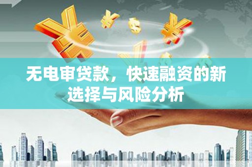 荥阳无电审贷款，快速融资的新选择与风险分析