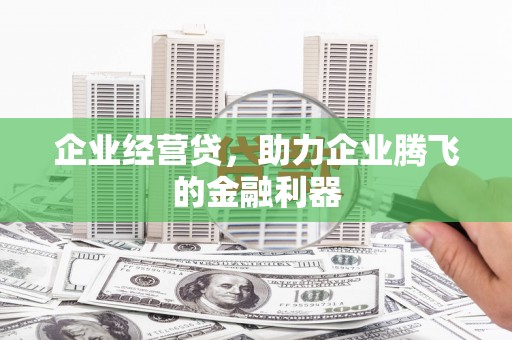 荥阳企业经营贷，助力企业腾飞的金融利器