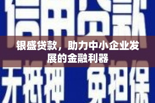 荥阳银盛贷款，助力中小企业发展的金融利器